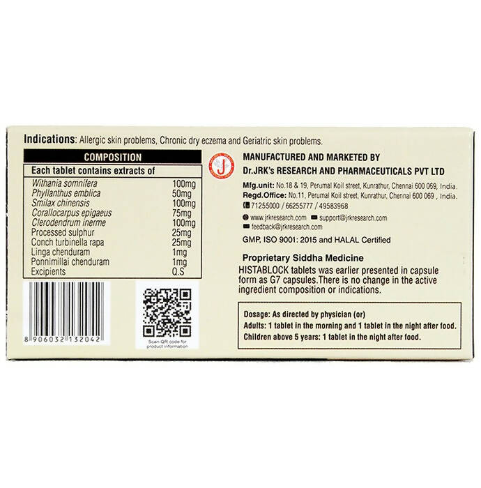 Dr. Jrk's Hista Block Tablets - Distacart