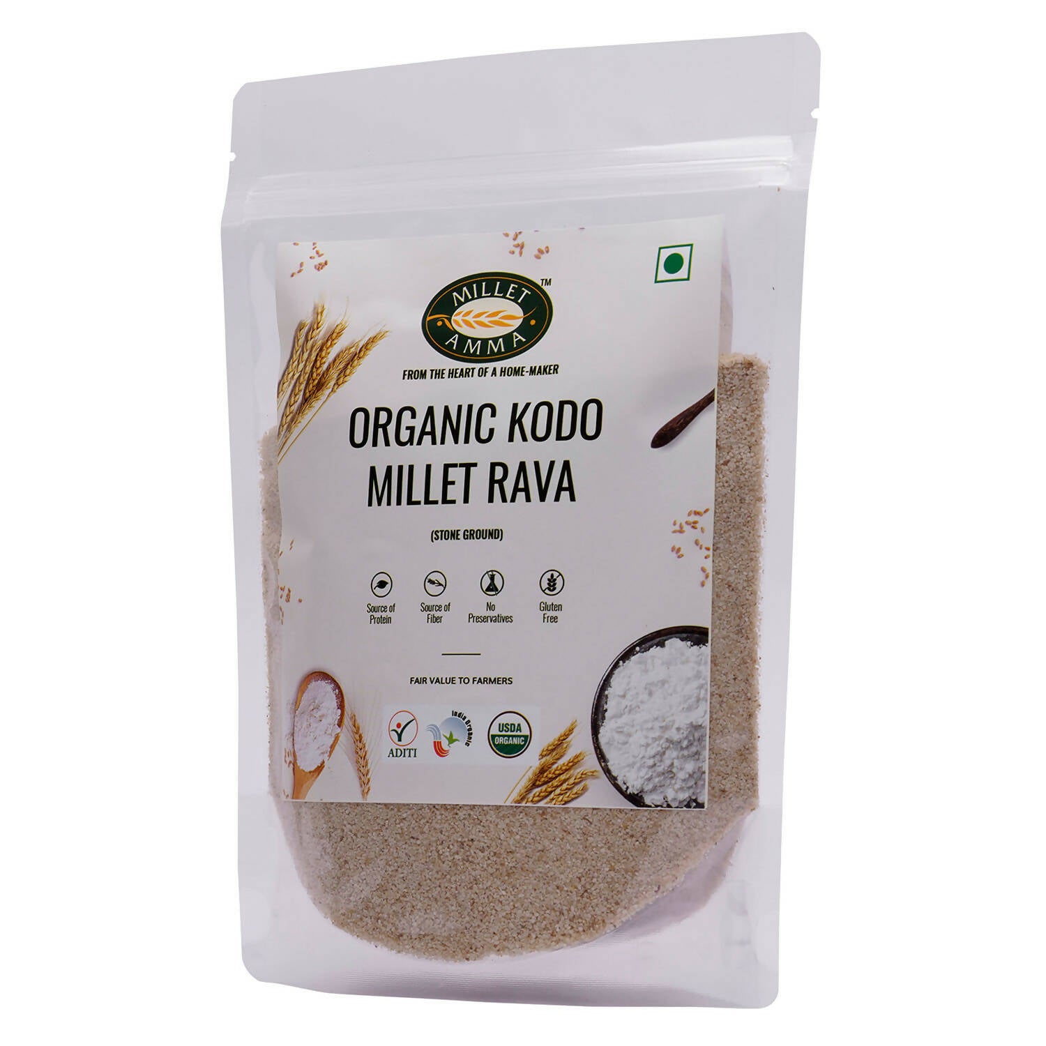 Millet Amma Organic Kodo Millet Rava - Distacart