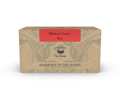 Tea Sense Hibiscus Green Tea Bags Box - Distacart