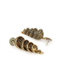 Thumbnail for Mominos Fashion Peacock design Golden colour Earrings - Distacart