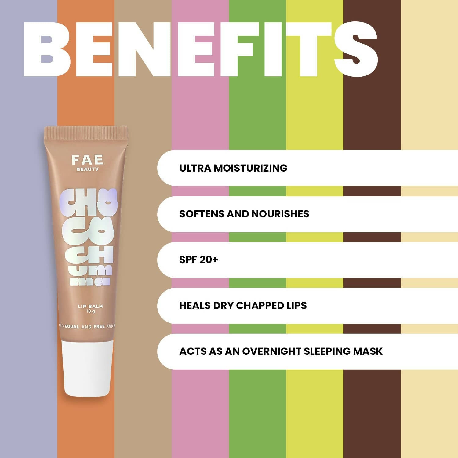 FAE Beauty Choco Chumma Chocolate Milk Lip Balm SPF 20+ - Sheer Brown - Distacart