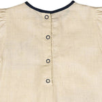 Thumbnail for Mhyssa Emma White and Blue Puff Sleeve Frock - Distacart