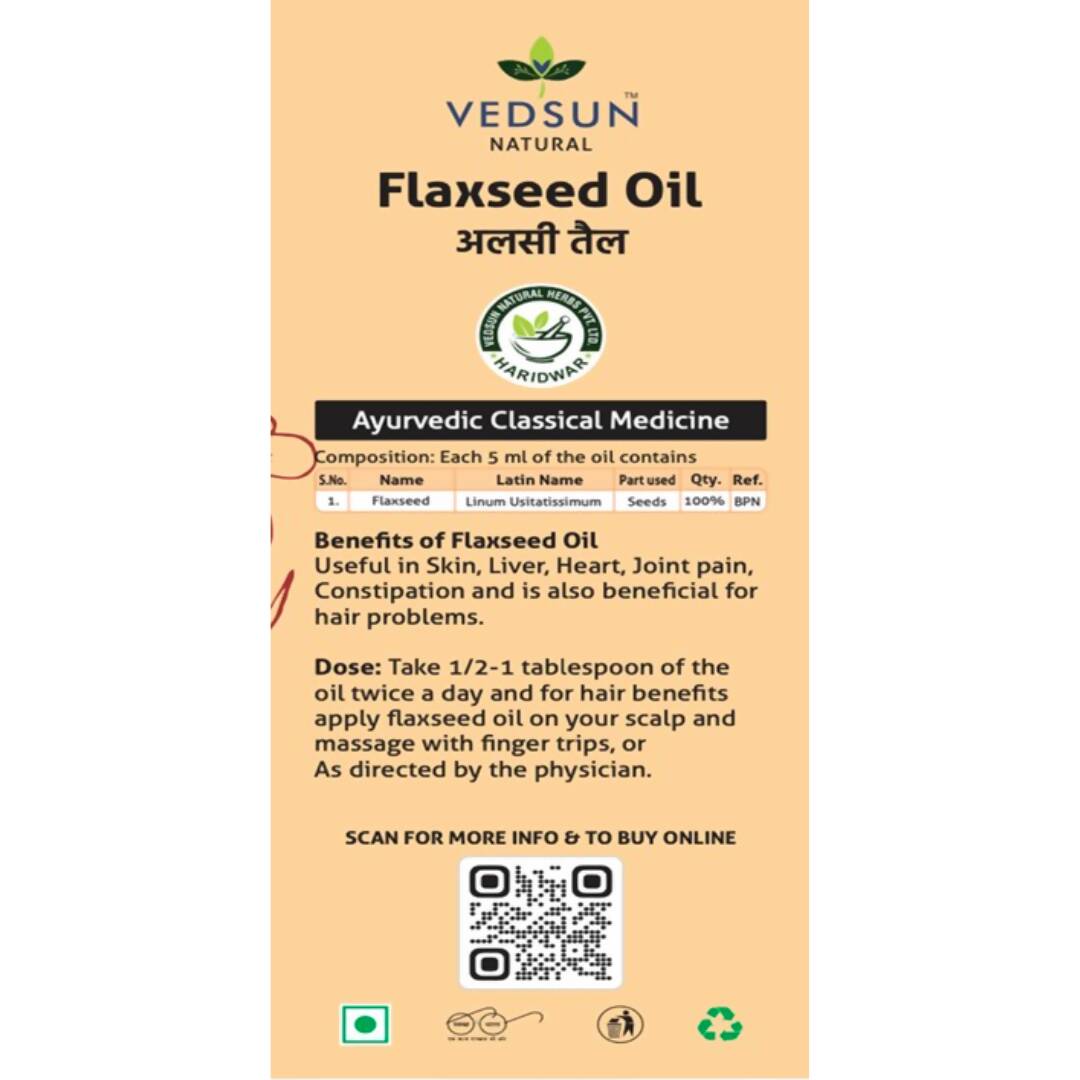 Vedsun Naturals Flax Seed Oil - Distacart