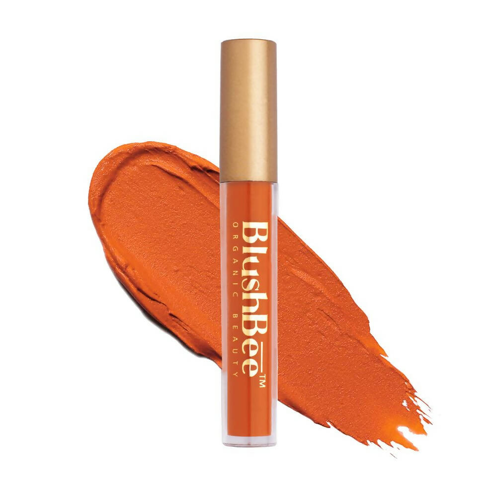 BlushBee Organic Beauty Lip Nourishing Liquid Lipstick - Almond Brown - Distacart