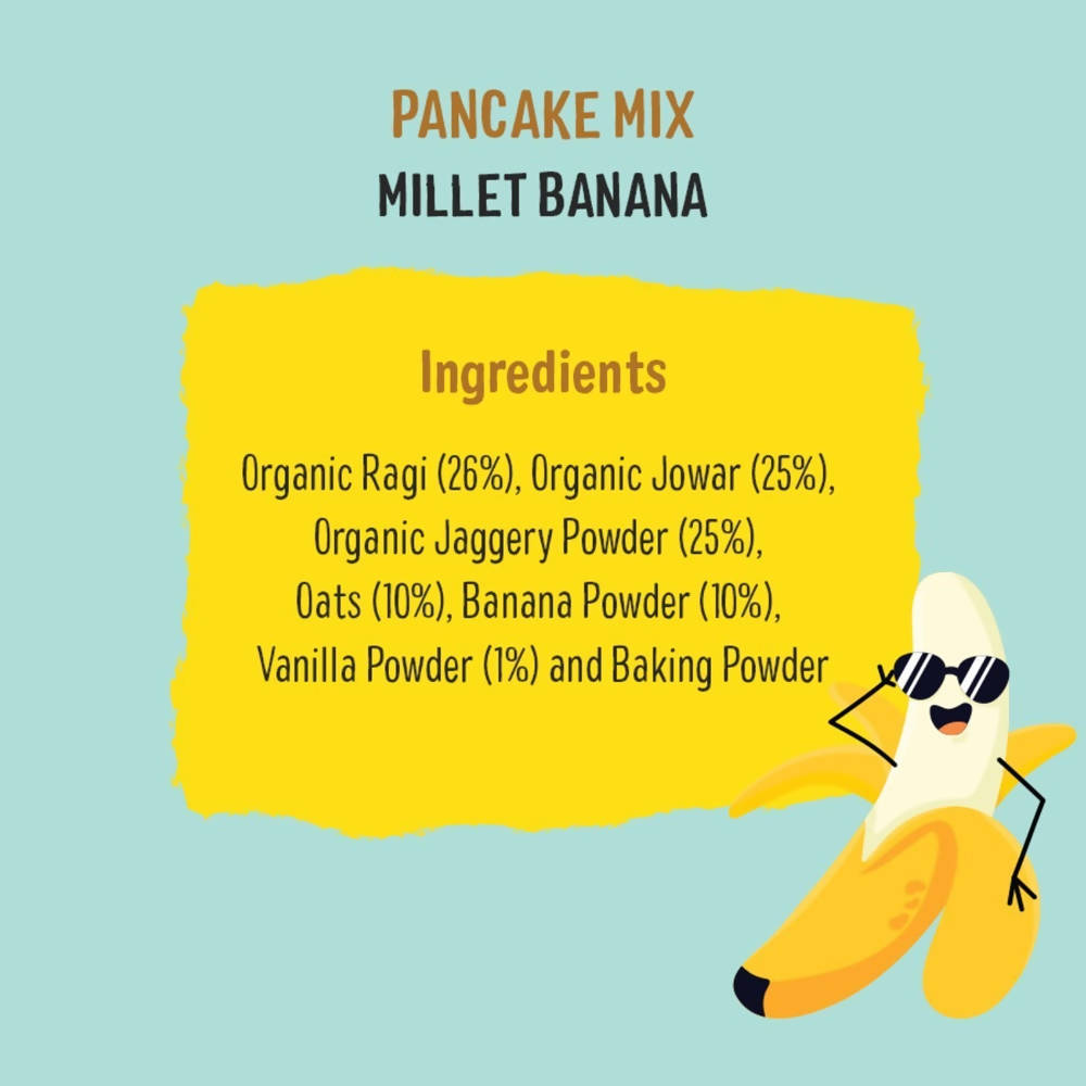 Timios Banana Millet Pancake with Vanilla Ingredients