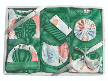 My Tiny Wear Full Sleeves New Born Baby Gift Set - Green - Distacart