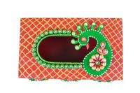 Thumbnail for Kundan HandiKrafts Mdf Tissue Box - Red And Yellow - Distacart