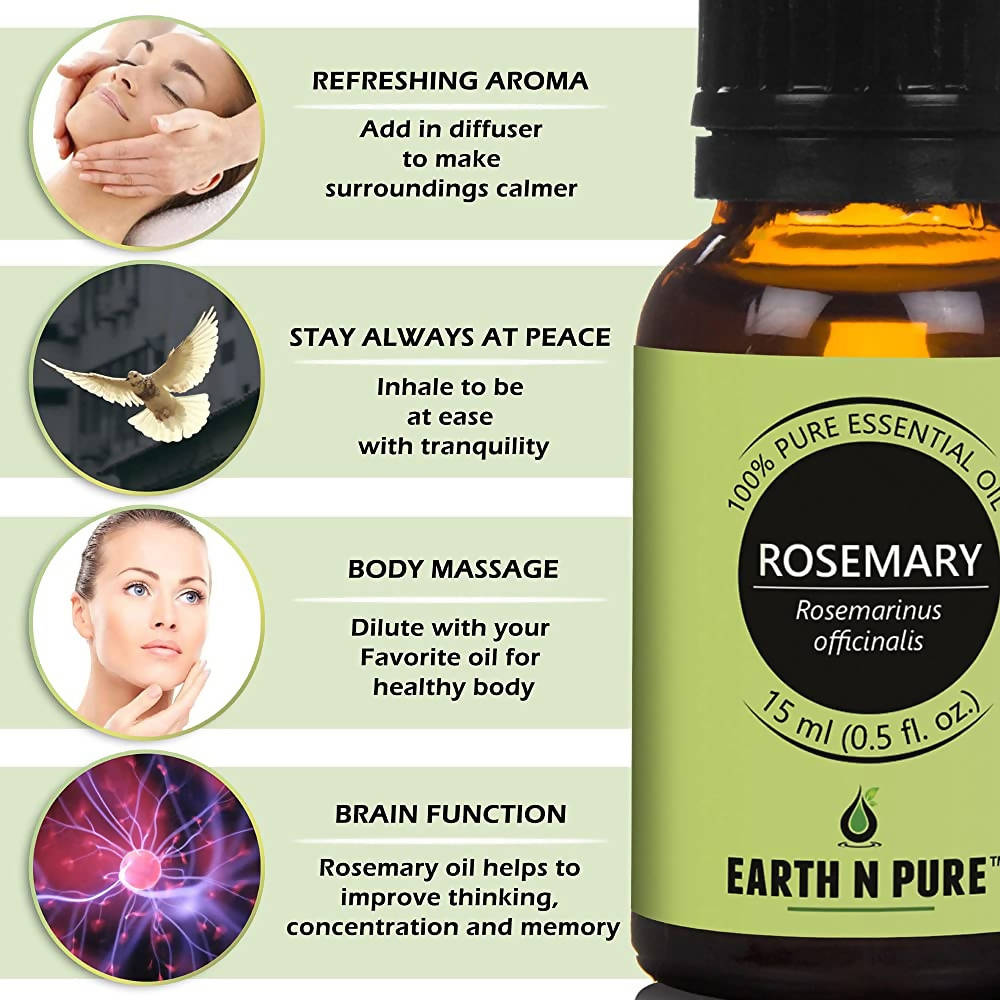 Earth N Pure Essential Oils (Peppermint, Sweet Orange, Eucalyptus, Tea tree, Lavender & Rosemary)