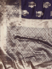 Thumbnail for Kalamandir Ethnic Motifs Violet Silk Blend Saree