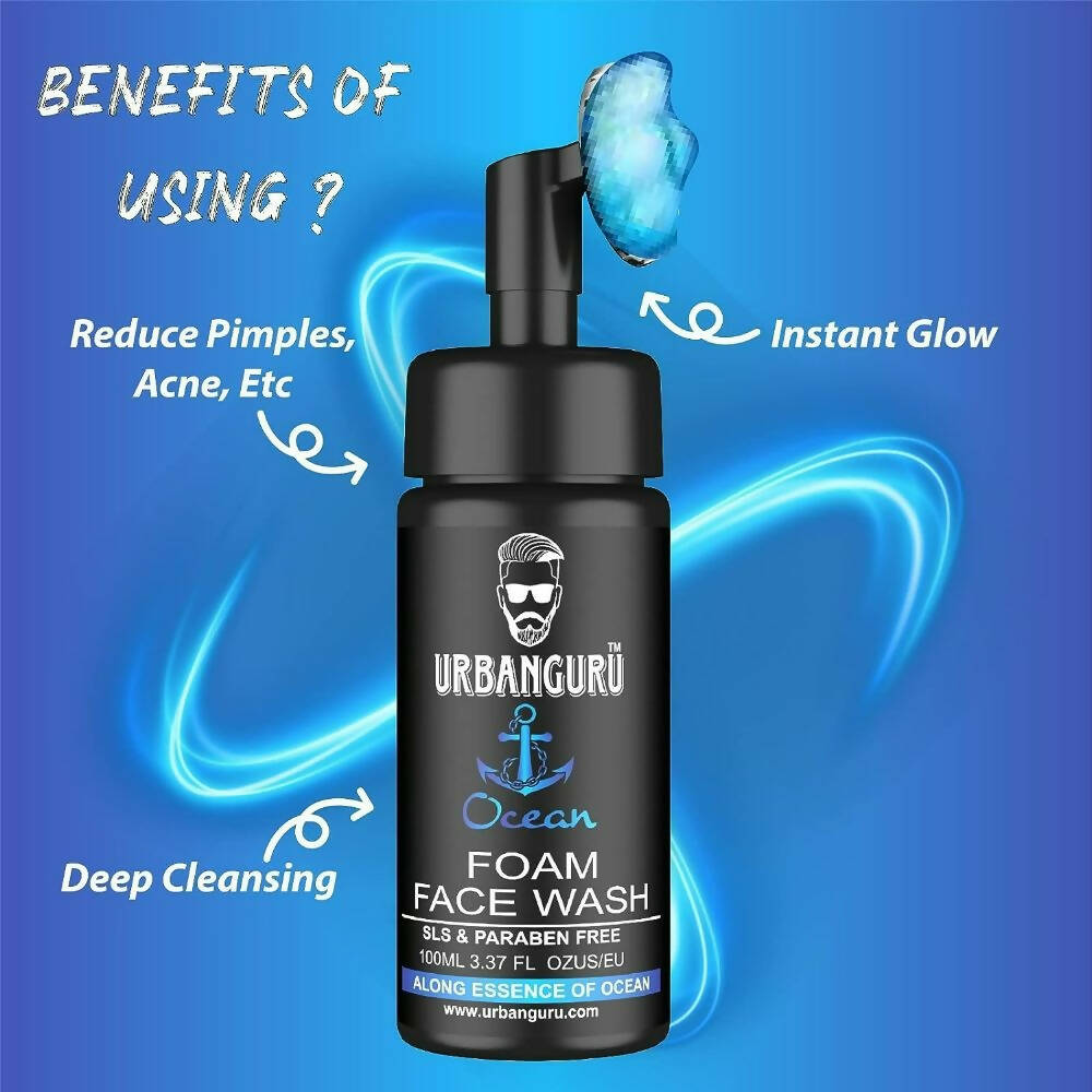 Urbanguru Refreshing Ocean Foam Face Wash - Distacart