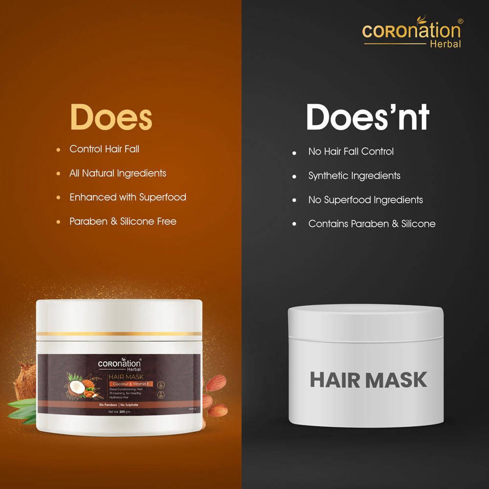 Coronation Herbal Coconut and Vitamin E Hair Mask - Distacart