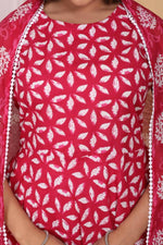 Thumbnail for Vamika Women Printed Cotton Pink Party Wear/Casual Wear Kurta Set/Suit - Distacart