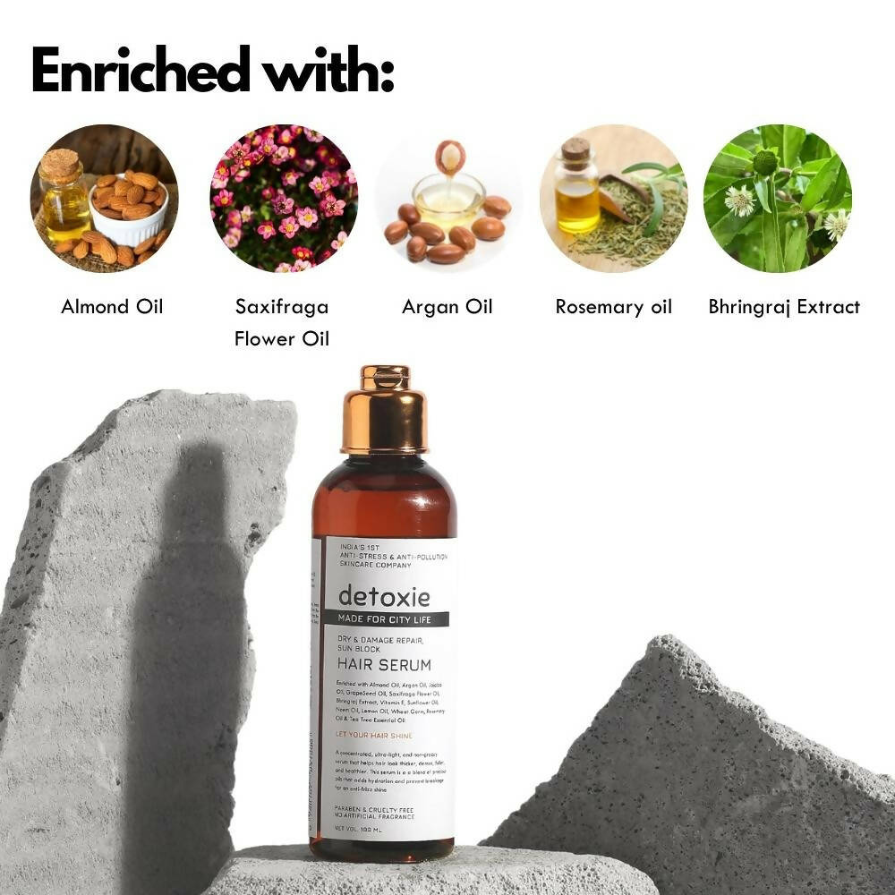Detoxie Dry & Damage Repair Sun Block Hair Serum - Distacart