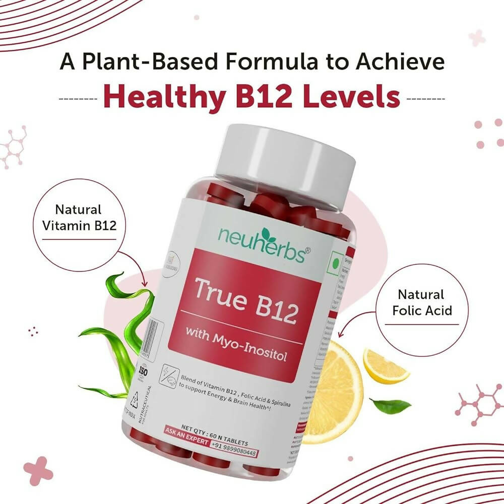 Neuherbs Plant-Based True B12 Tablets - Distacart
