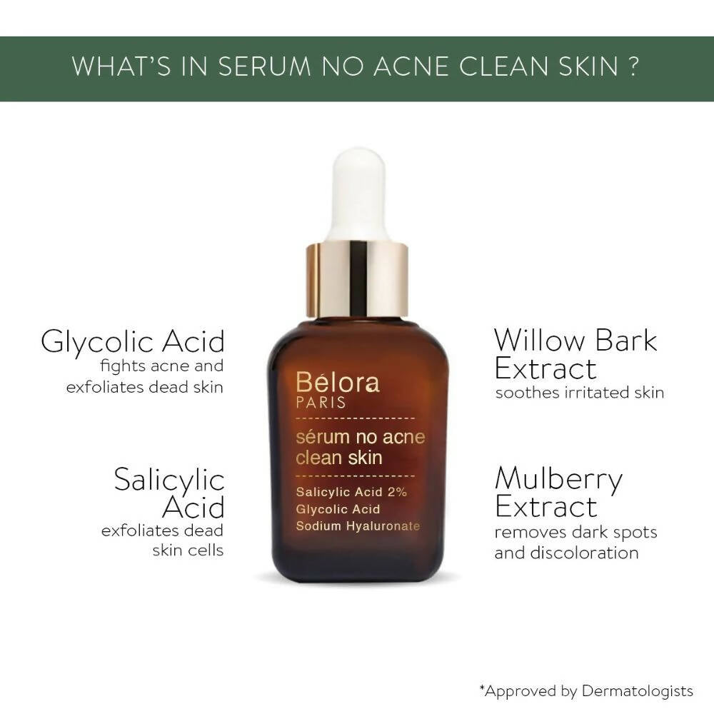 Belora Paris No Acne - Salicylic Acid Serum - Distacart
