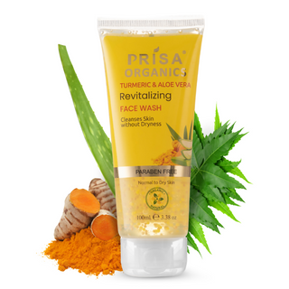 Prisa Organics Turmeric & Aloevera Revitalizing Face Wash - Distacart