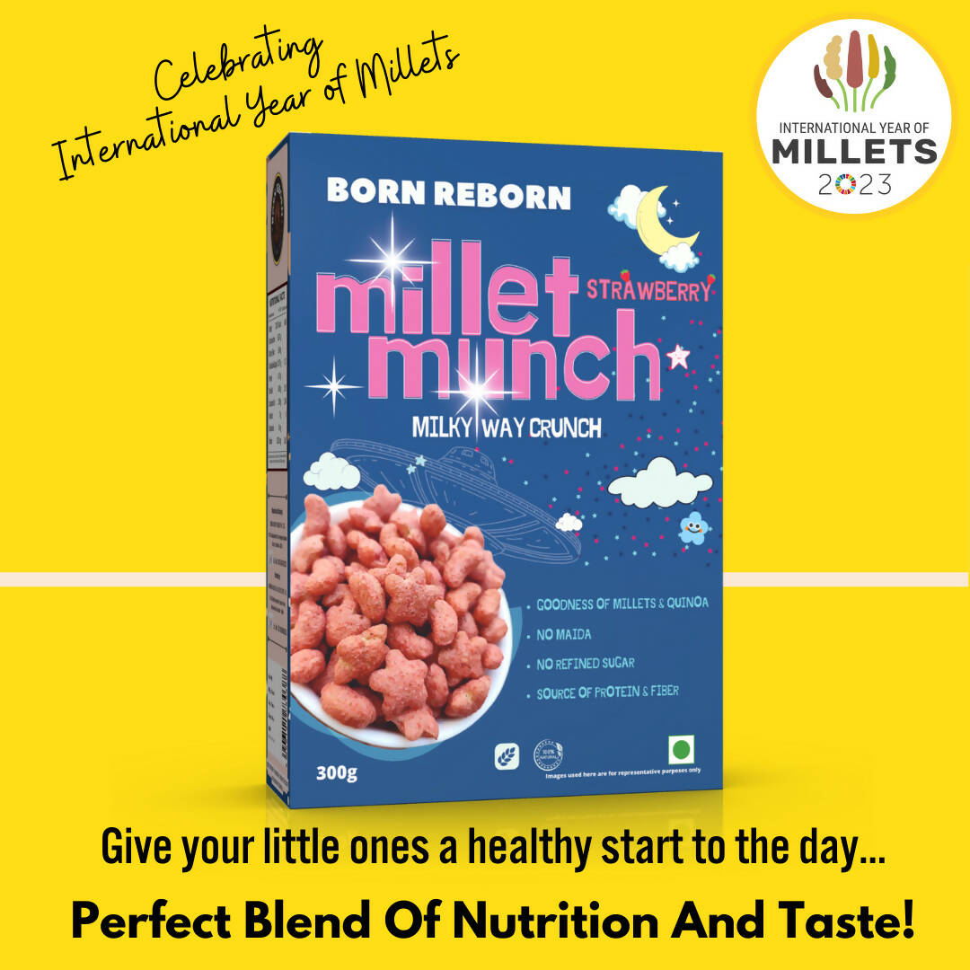 Born Reborn Strawberry Millet Munch - Milky Way Crunch - Distacart