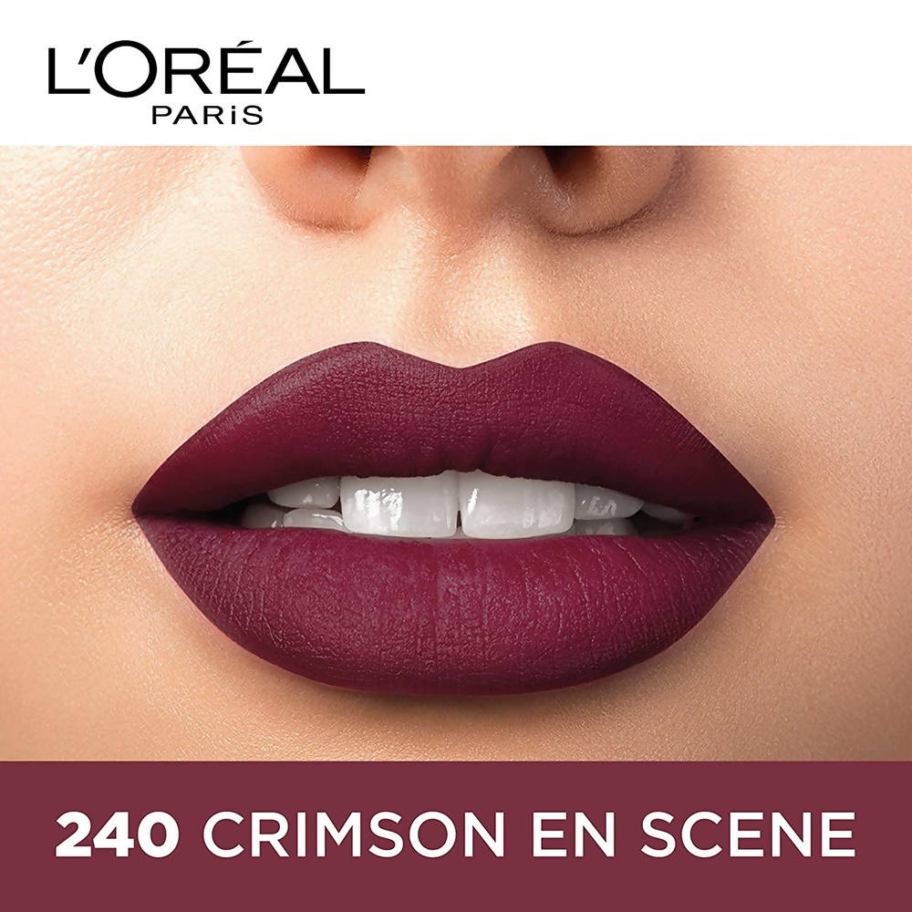 L'Oreal Paris Color Riche Moist Matte Lipstick - 240 Crimson En Scene - Distacart