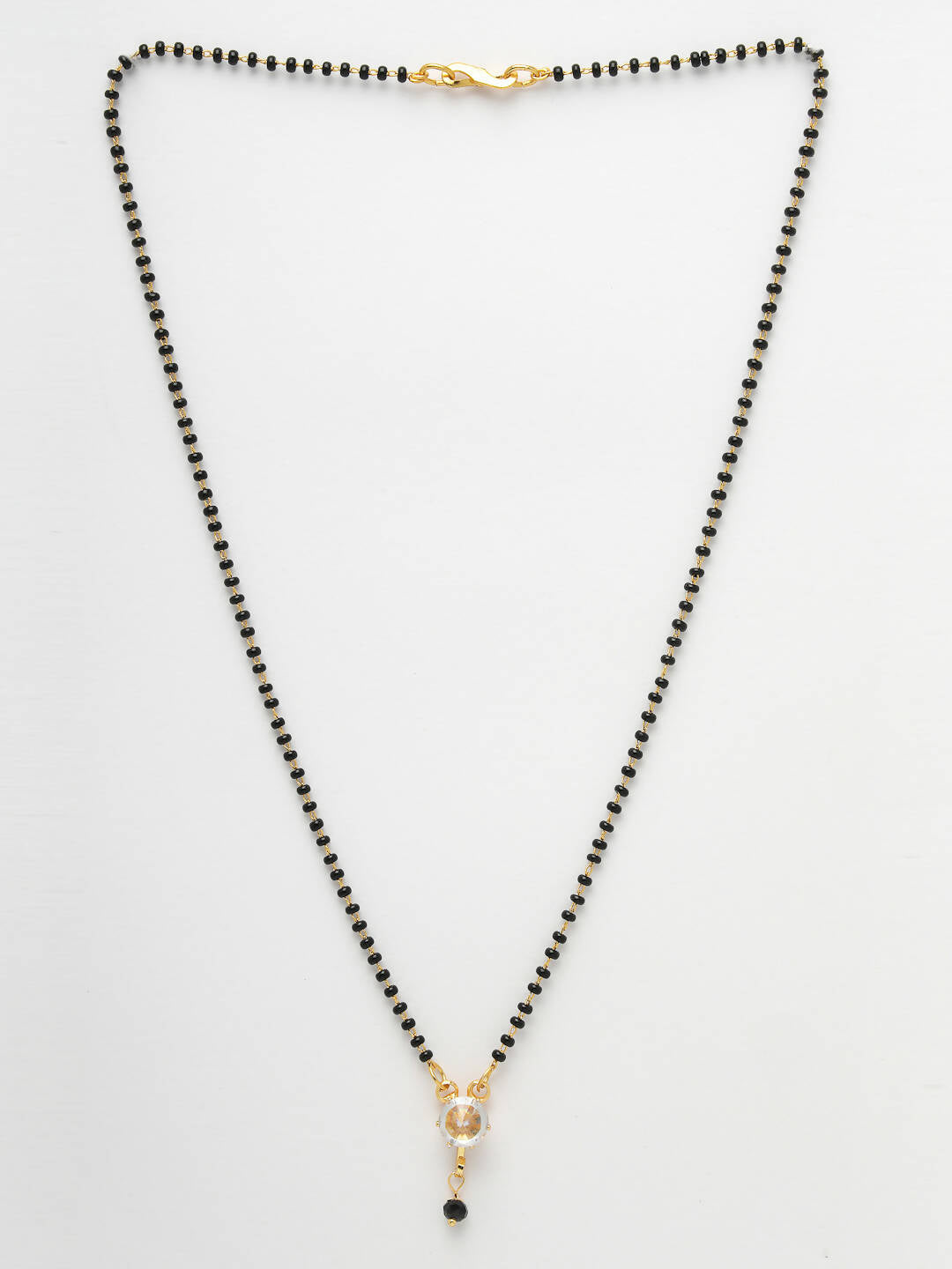 NVR Women Ethnic Gold-Plated Beaded Mangalsutra With Ad Stone - Distacart