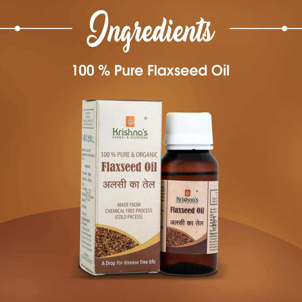 Krishna's Herbal & Ayurveda Flaxseed Oil