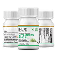 Thumbnail for Inlife Vitamin D3 5000 IU Capsules Without Gelatin