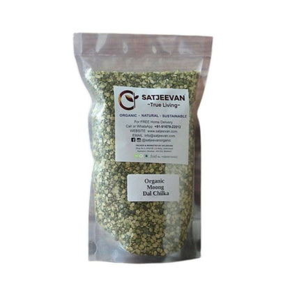 Satjeevan Organic Moong Dal Chilka - Distacart