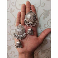 Thumbnail for Women's Ethnic Wear Round Shape Hook Earrings With Jhumka