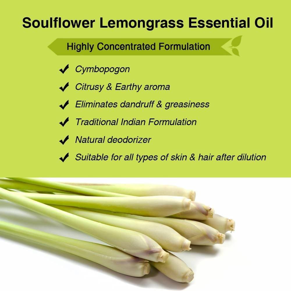 Soulflower Lemongrass Essential Oil - Distacart