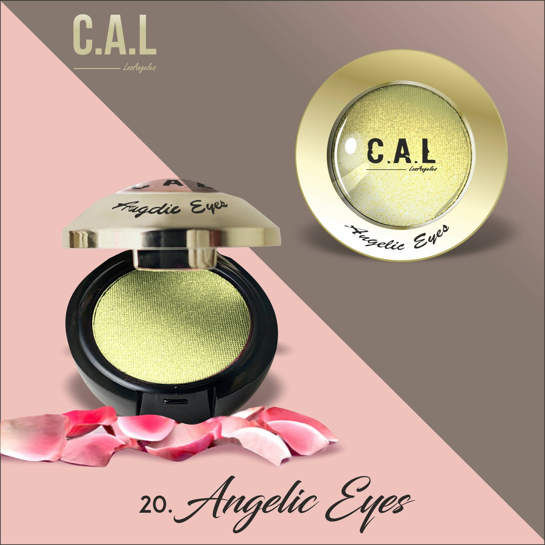CAL Los Angeles Angelic Eye Shadow (Single Eyes) 20-Green - Distacart
