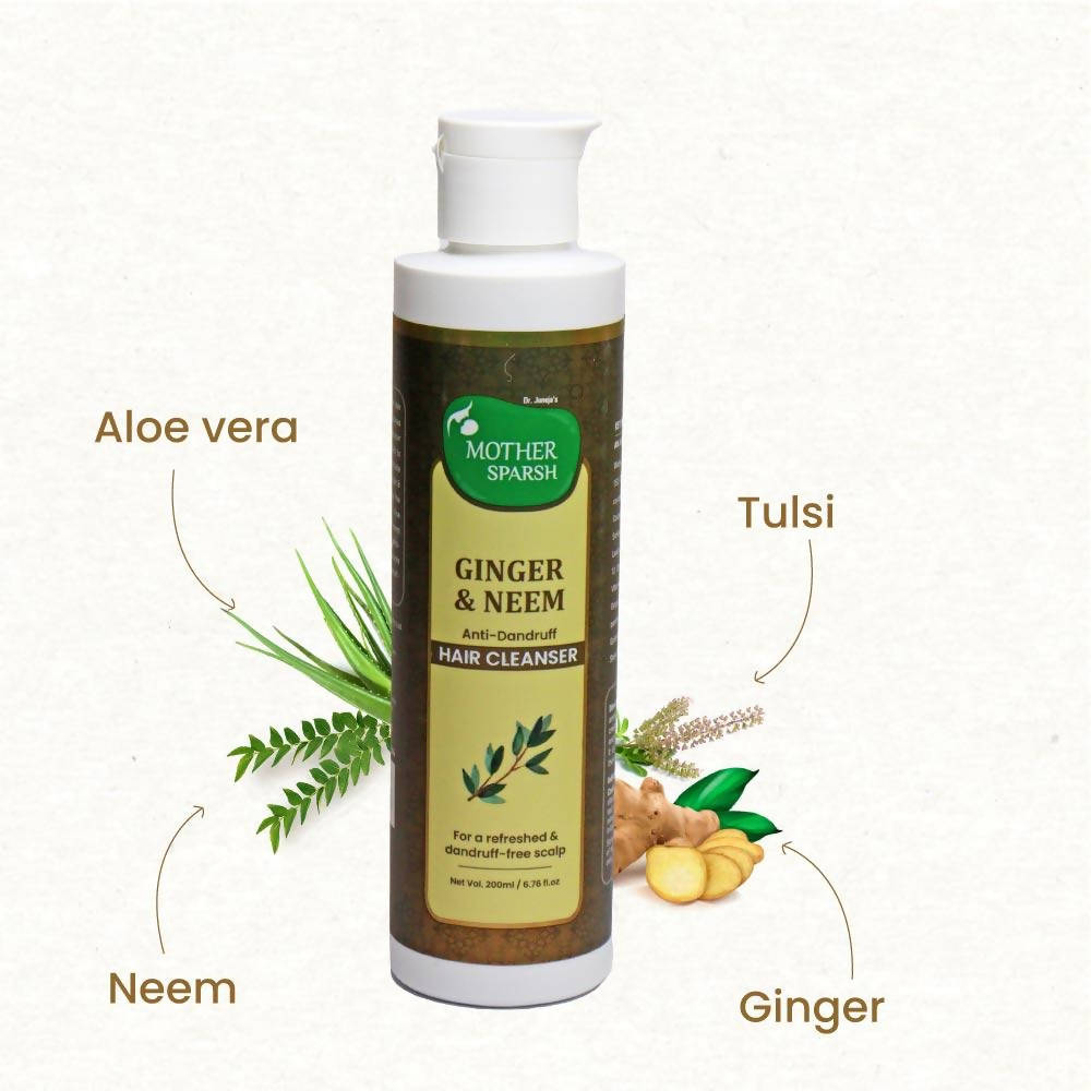 Mother Sparsh Ginger & Neem Anti-Dandruff Hair Cleanser