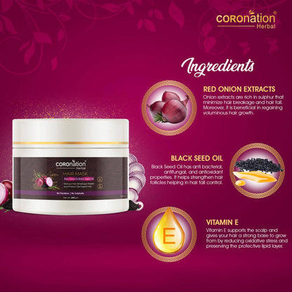 Coronation Herbal Red Onion & Black Seed Oil Hair Mask - Distacart