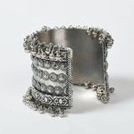 Thumbnail for Mominos Fashion Joharkamal Oxidised Silver-Plated Ghungroo Handcraft Bracelet - Design 025 - Distacart
