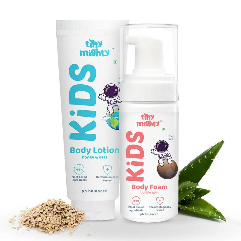 Tiny Mighty Kids Foam Body Wash And Body Lotion Combo - Distacart