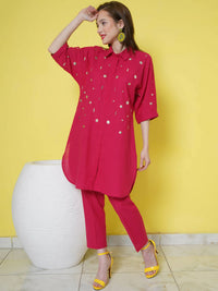 Thumbnail for Women Republic Pink Cotton Embellished Kurta Set - Distacart