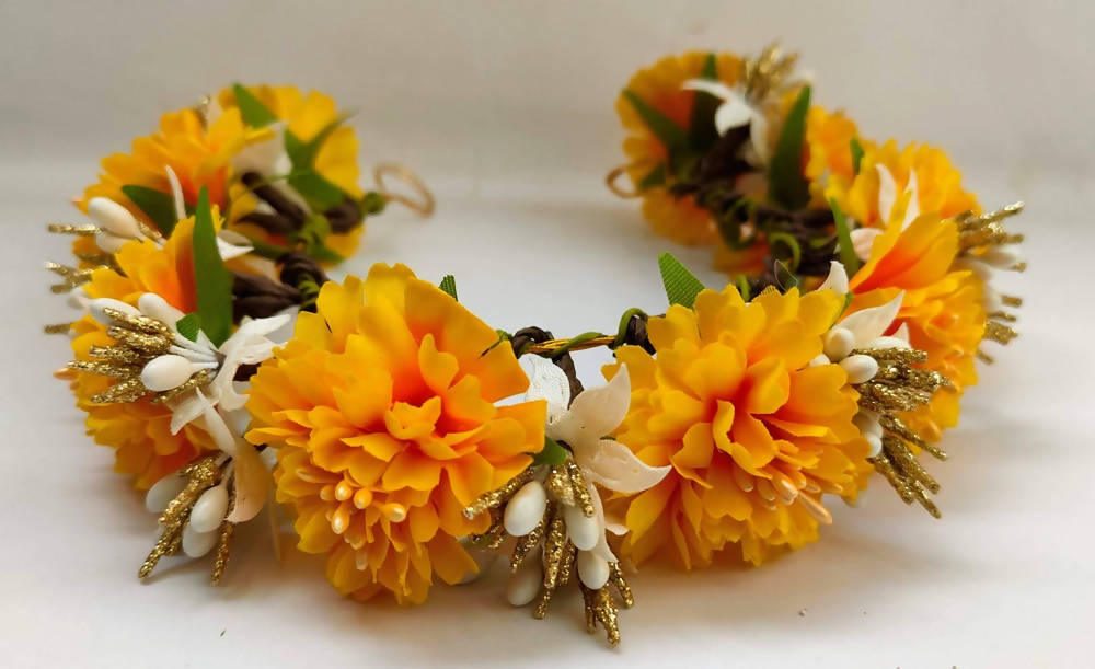 Yellow Bridal Flower Hair Accessories - Distacart