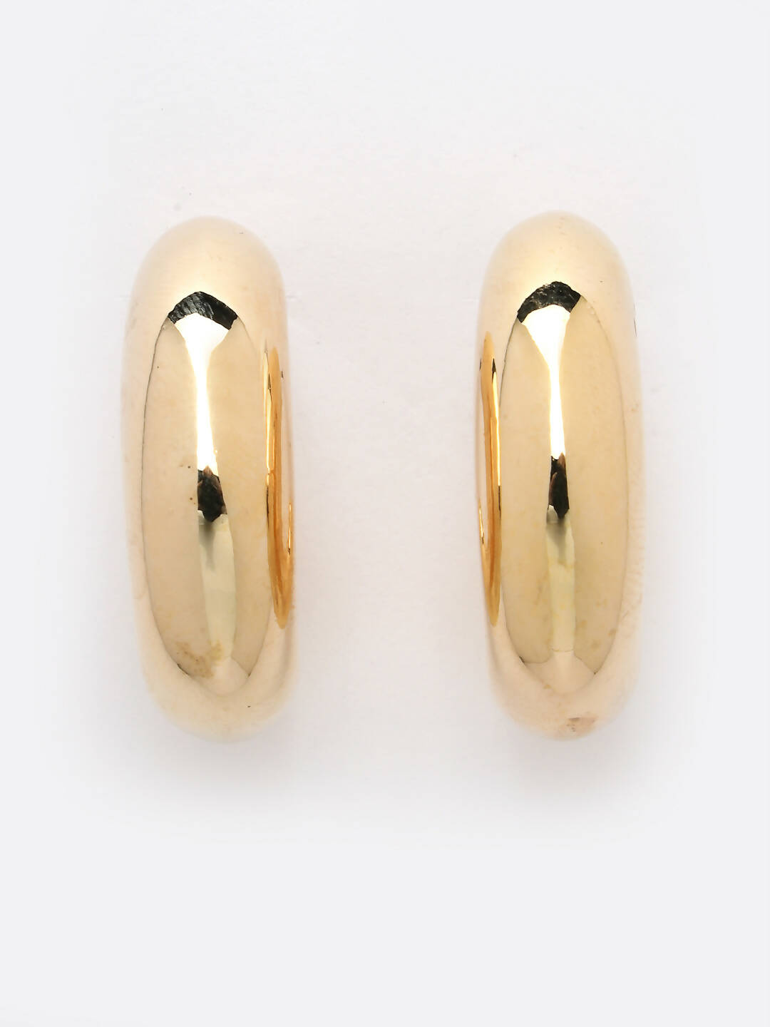 NVR Women Gold-Plated Circular-Shaped Half Hoop Earrings - Distacart