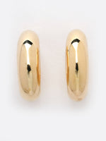 Thumbnail for NVR Women Gold-Plated Circular-Shaped Half Hoop Earrings - Distacart