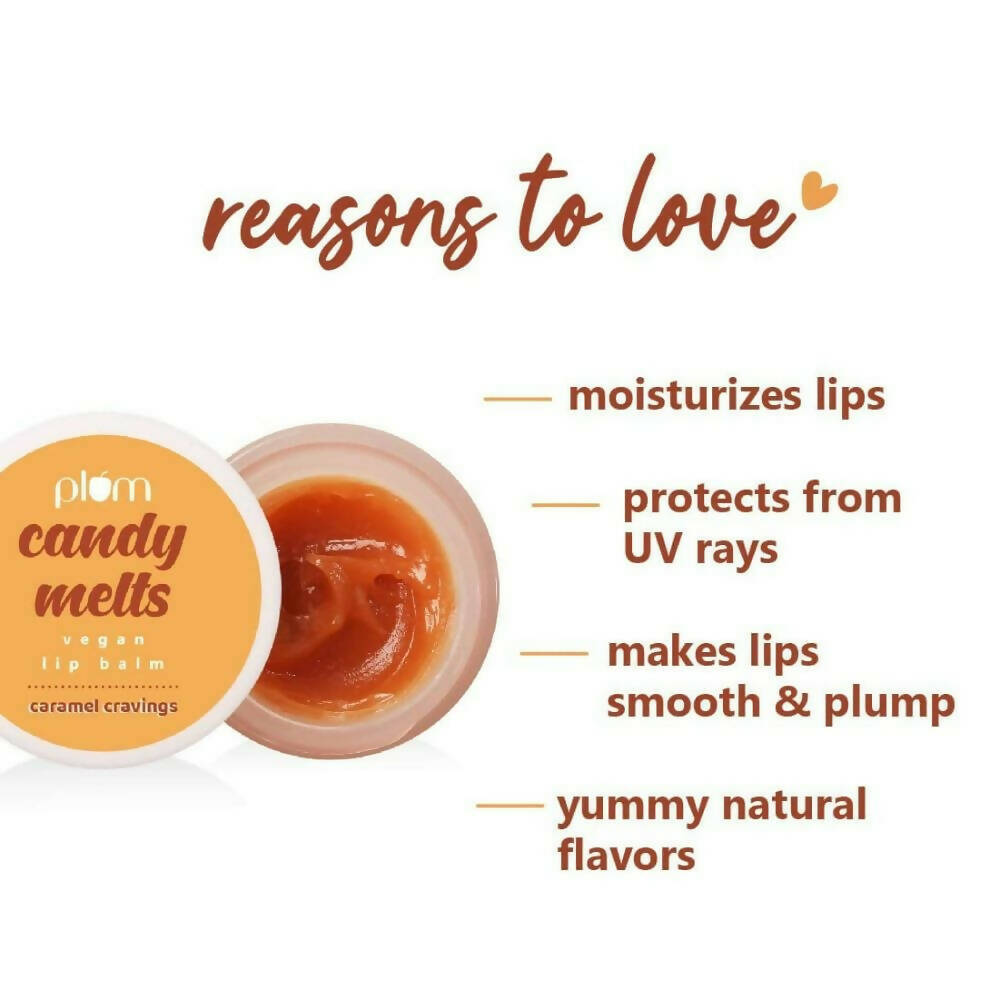 Plum Candy Melts Vegan Lip Balm Caramel Cravings - Distacart