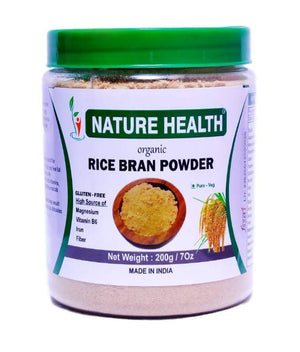 Nature Health Organic Purified Rice Bran Powder - Distacart
