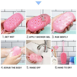 Favon Silicon Bubble Bath SPA Super Soft Body Scrubing Brush - Distacart
