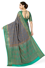 Thumbnail for Mimosa Women's Charcoal Grey Patola Art Silk Saree - Distacart