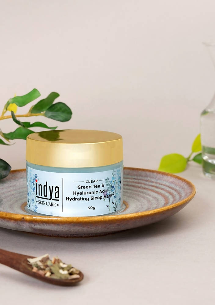 Indya Green Tea & Hyaluronic Acid Hydrating Sleep Mask Online