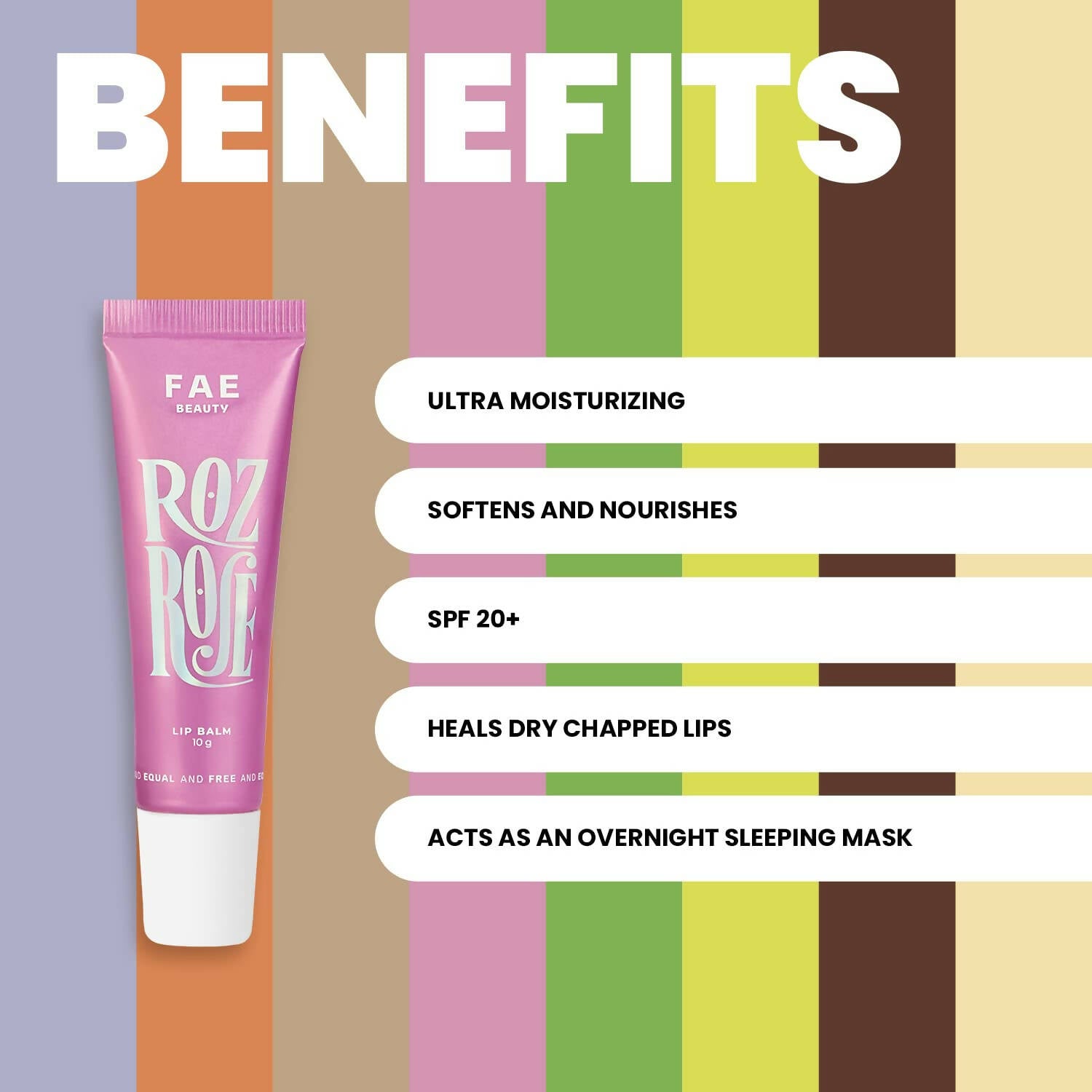 FAE Beauty Roz Rose Lip Balm SPF 20+ - Sheer Baby Pink - Distacart