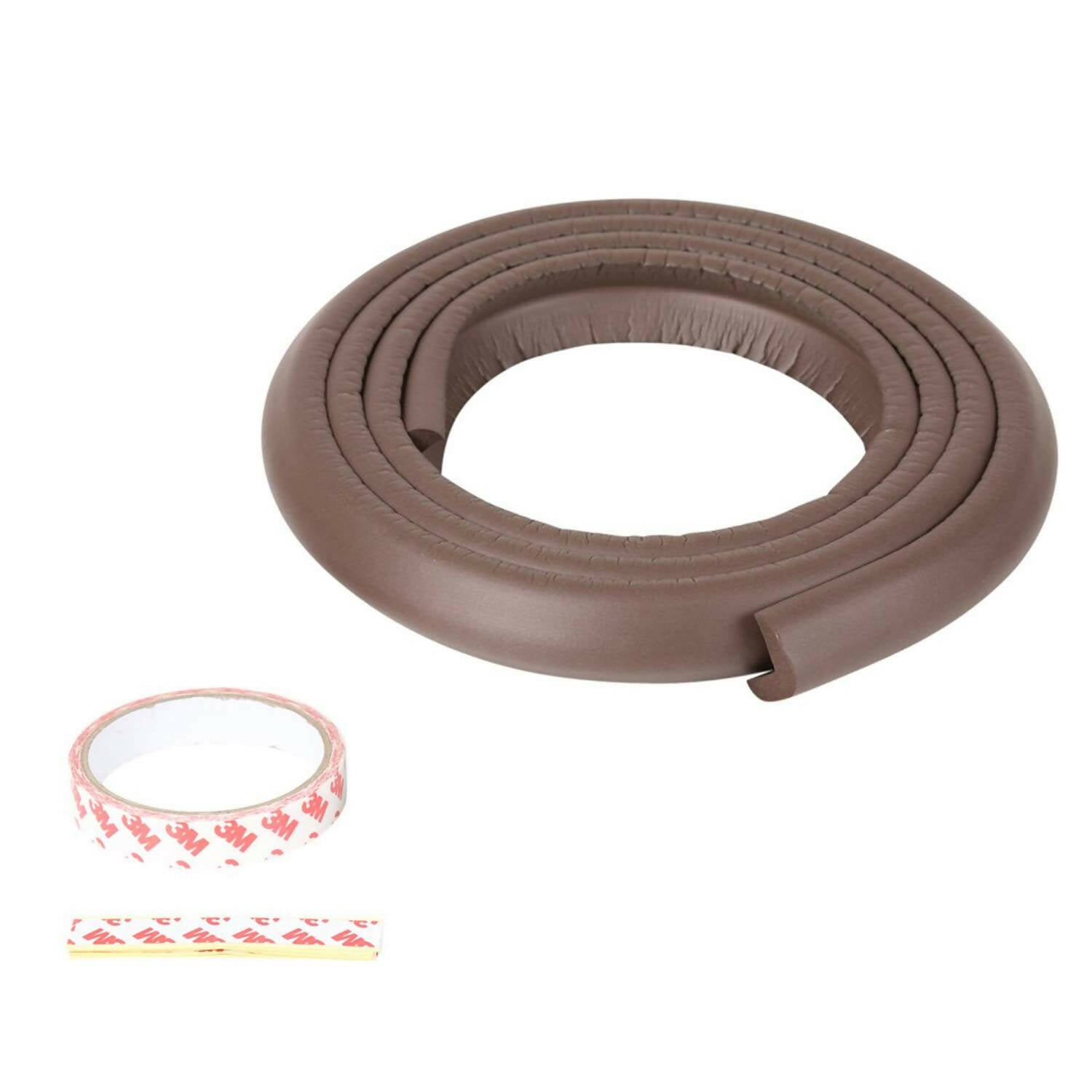 Safe-O-Kid Unique High Density L-Shaped 2 Mtr Long Large Edge Guard Strips-Brown - Distacart