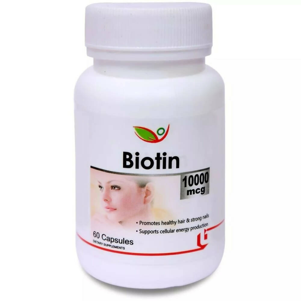 Biotrex Biotin 10000mcg Capsule For Hair, Skin & Nails - Distacart