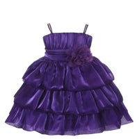 Thumbnail for Asmaani Baby Girl's Purple Colour Satin A-Line Maxi Full Length Dress (AS-DRESS_22169) - Distacart