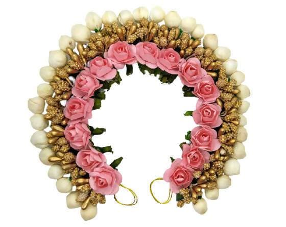 Peach Rose & Gold Gajra