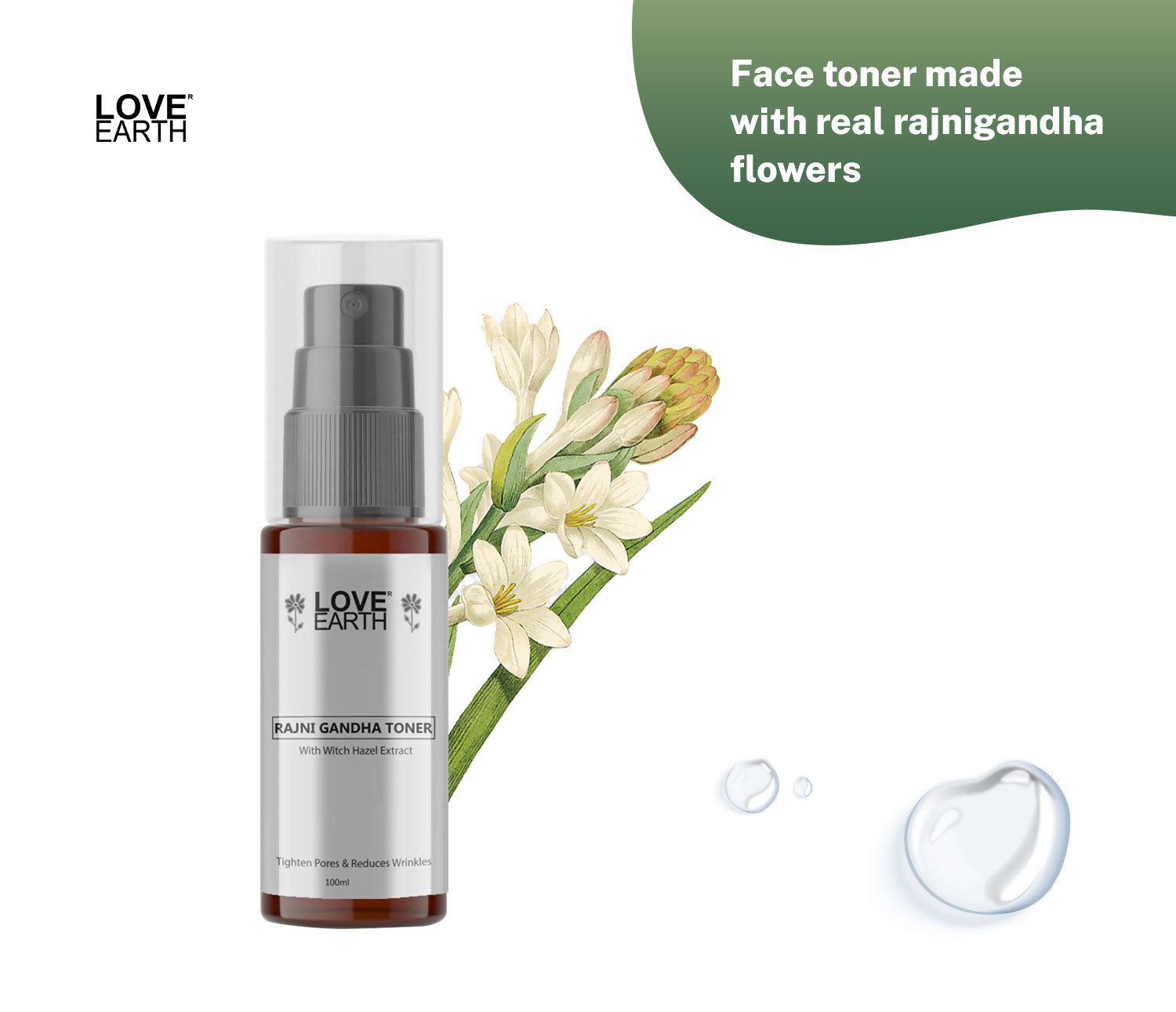 Love Earth Rajni Gandha Toner Face Mist - Distacart