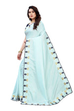 Thumbnail for Vamika Sky Blue Dola Silk Embroidery Saree (GITIKA SKY BLUE) - Distacart
