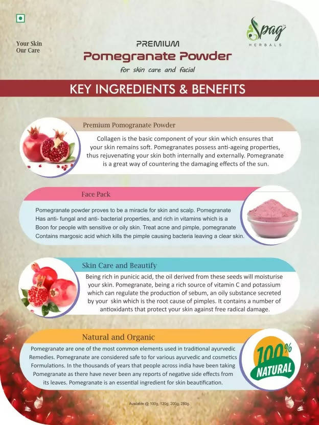 Spag Herbals Premium Pomegranate Powder - Distacart